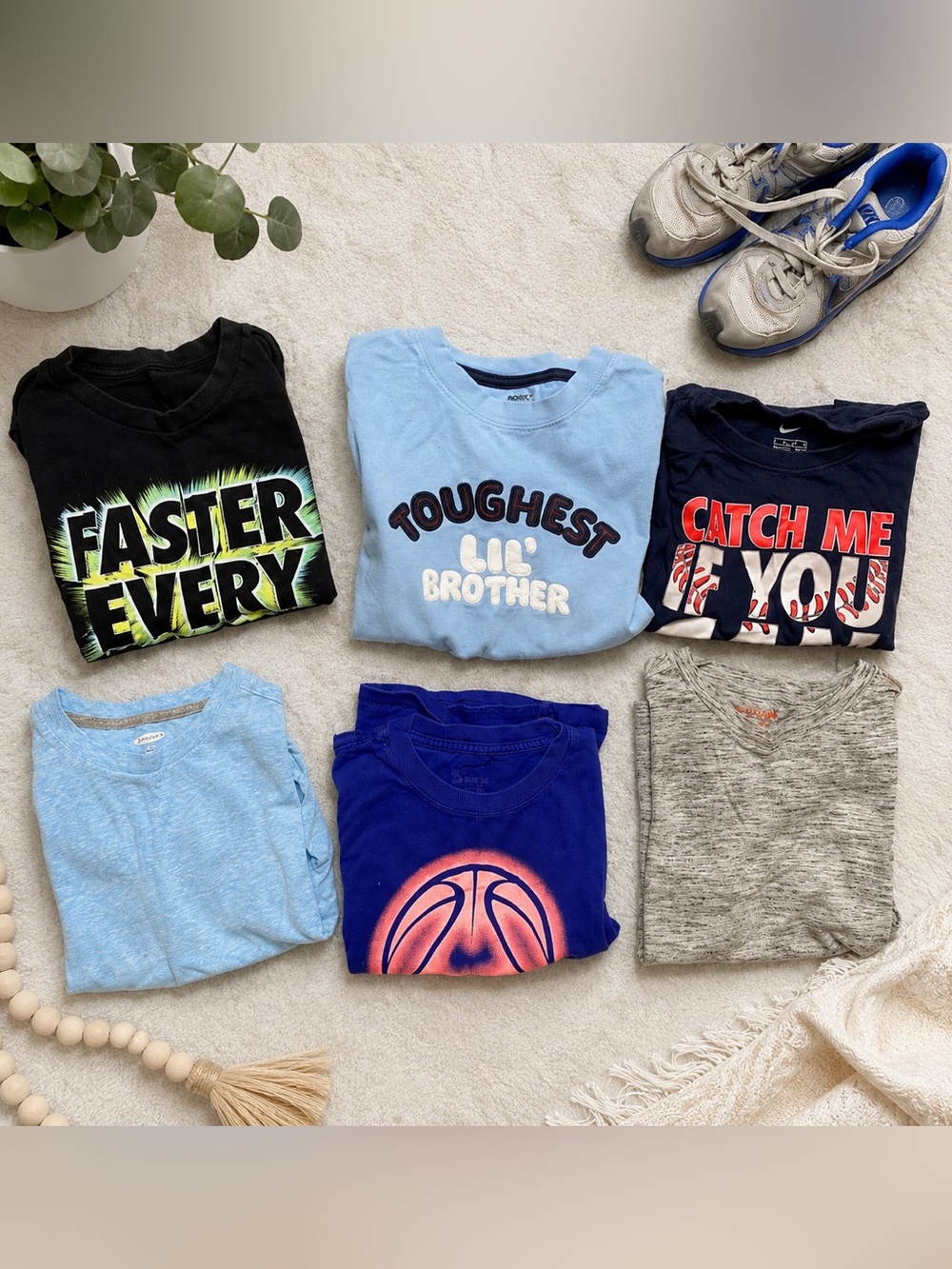 Nike Boys XS 4/5 T-Shirt bundle  6 Graphic Tees Gymboree Cat & Jack